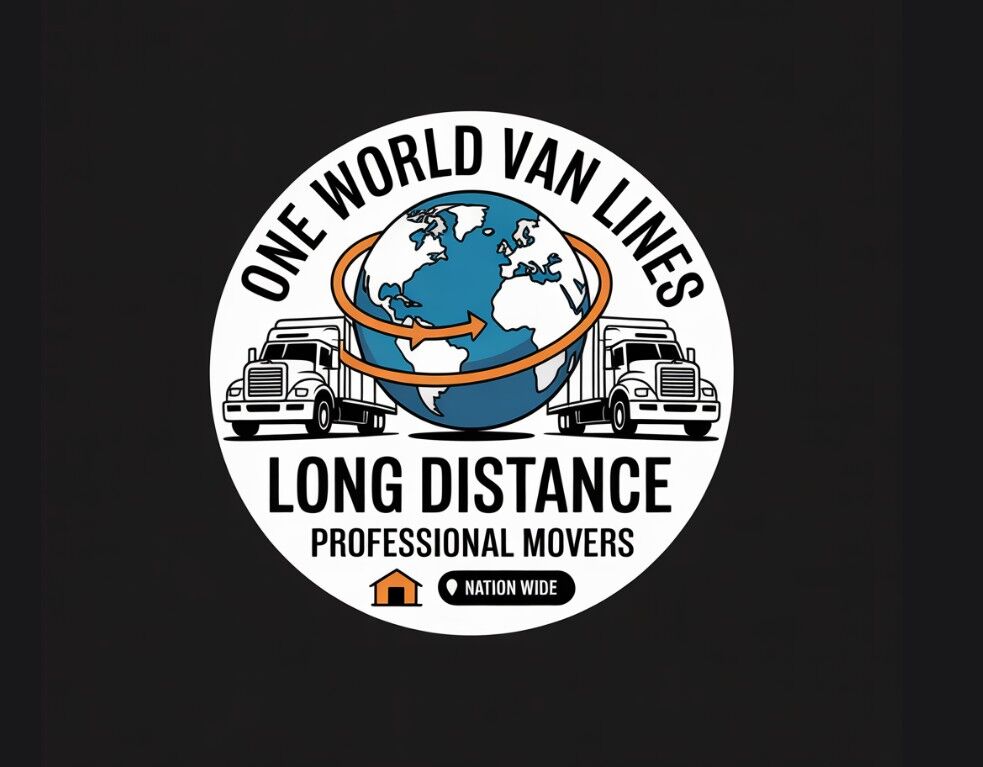 One World Van Lines round logo — Nationwide Long Distance Professional Movers serving DFW and Greater Austin Texas, oneworldvanlines.net
